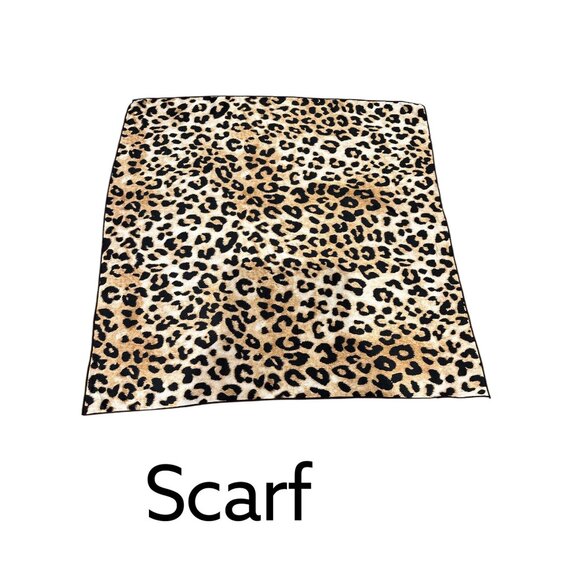Unbranded Accessories - Leopard Print Square Scarf For Women Lightweight Satin Material Animal Print Des